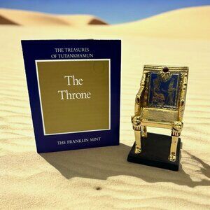 King Tut GOLDEN THRONE Figurine Franklin Mint Treasures of Tutankhamun 1989
